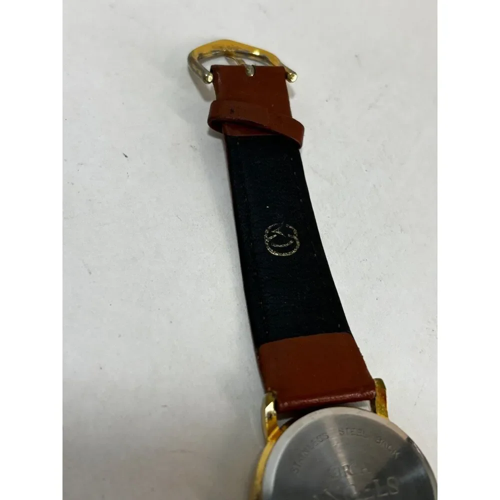 VTG Circa Angels Roman Numeral bezel gold-tone women's watch, working